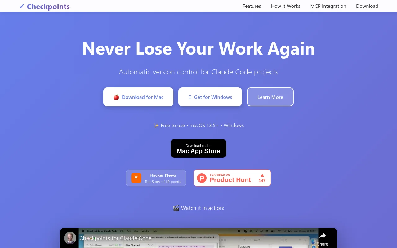 Never lose your work again